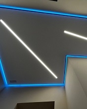 Выполненная работа - Потолок Descor premium с RGB лентой Dumlight